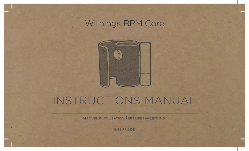 Image de la première page du manuel de l'appareil BPM Core