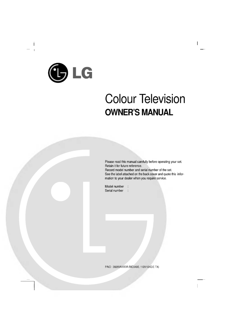 Page n°1 - Manuel utilisateur LG RT-21FC97R