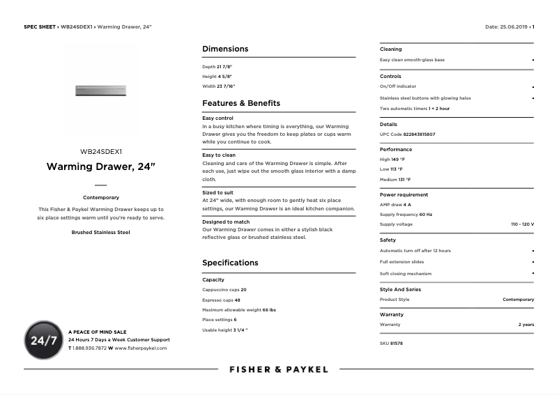 Image de la première page du manuel de l'appareil WB24SDEX1