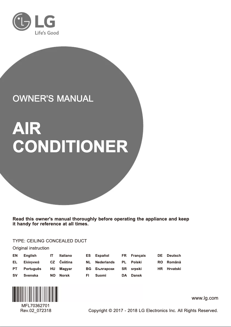 Page 1 of the manual User Manual LG UB24H