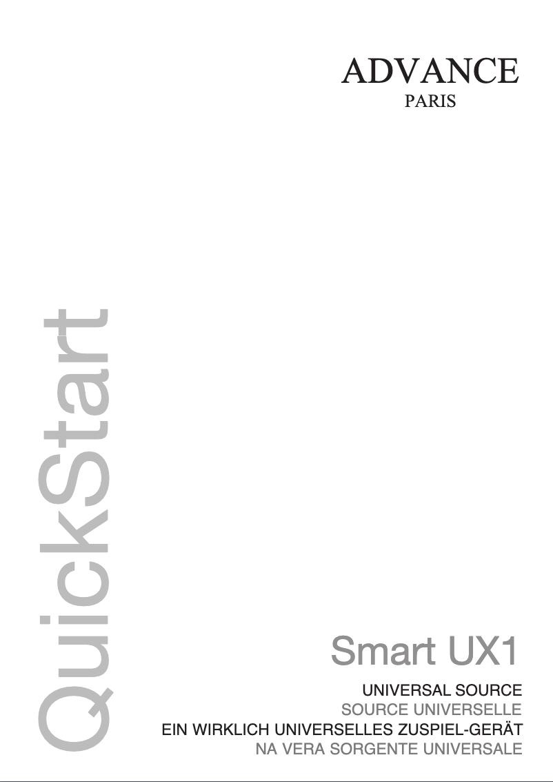 Image de la première page du manuel de l'appareil UX1