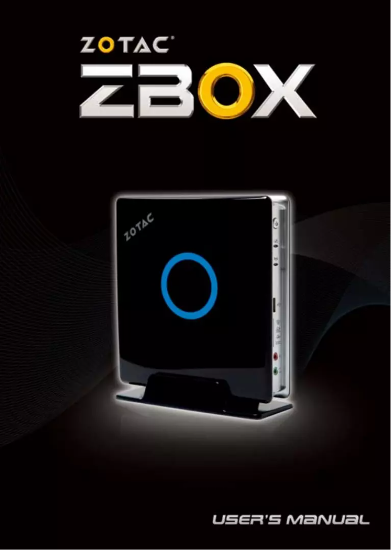 Page 1 de la notice Manuel utilisateur Zotac ZBOX ID84