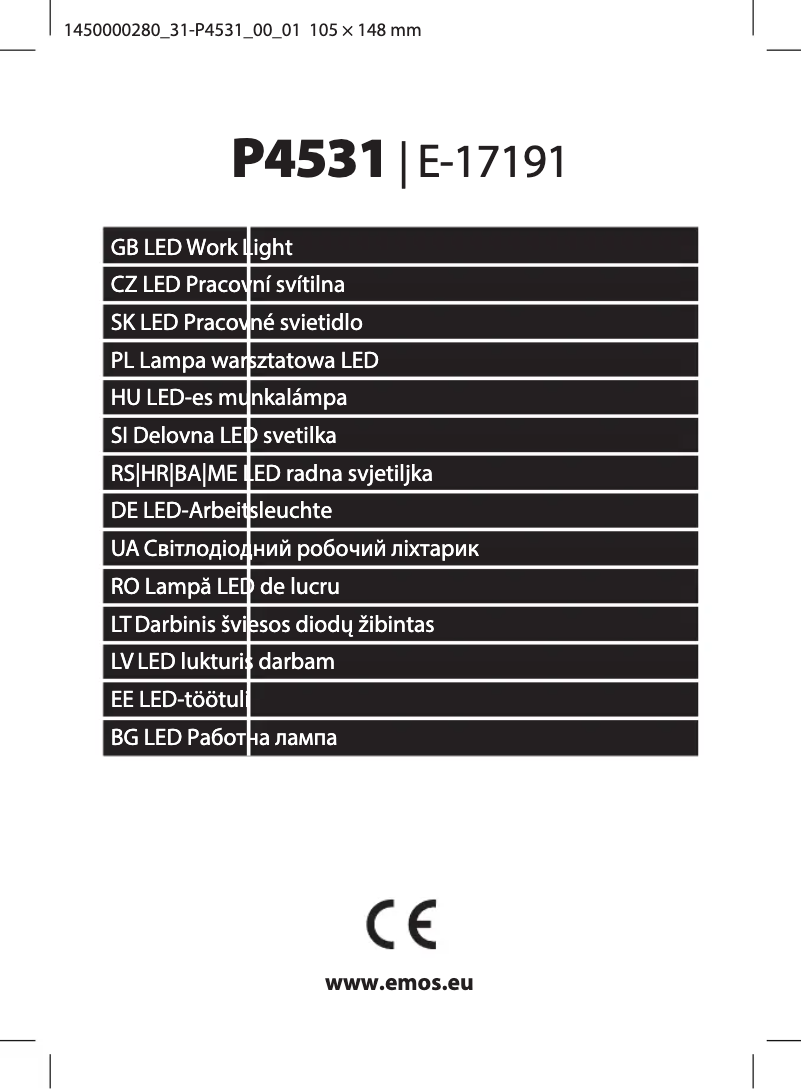 Page 1 de la notice Manuel utilisateur Emos P4531