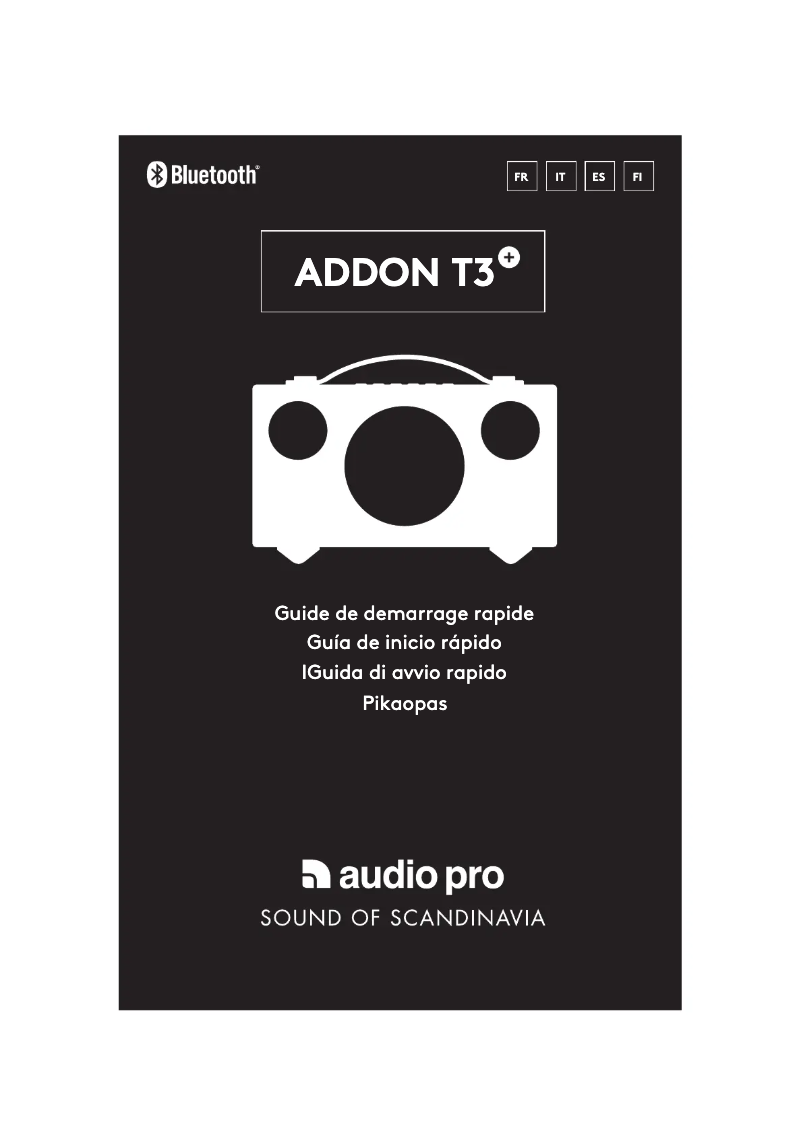 Page 1 de la notice Manuel utilisateur Audio Pro Addon T3