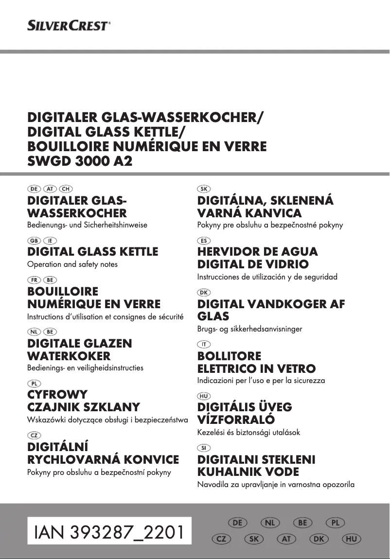 Page 1 de la notice Manuel utilisateur SilverCrest SWGD 3000 A2