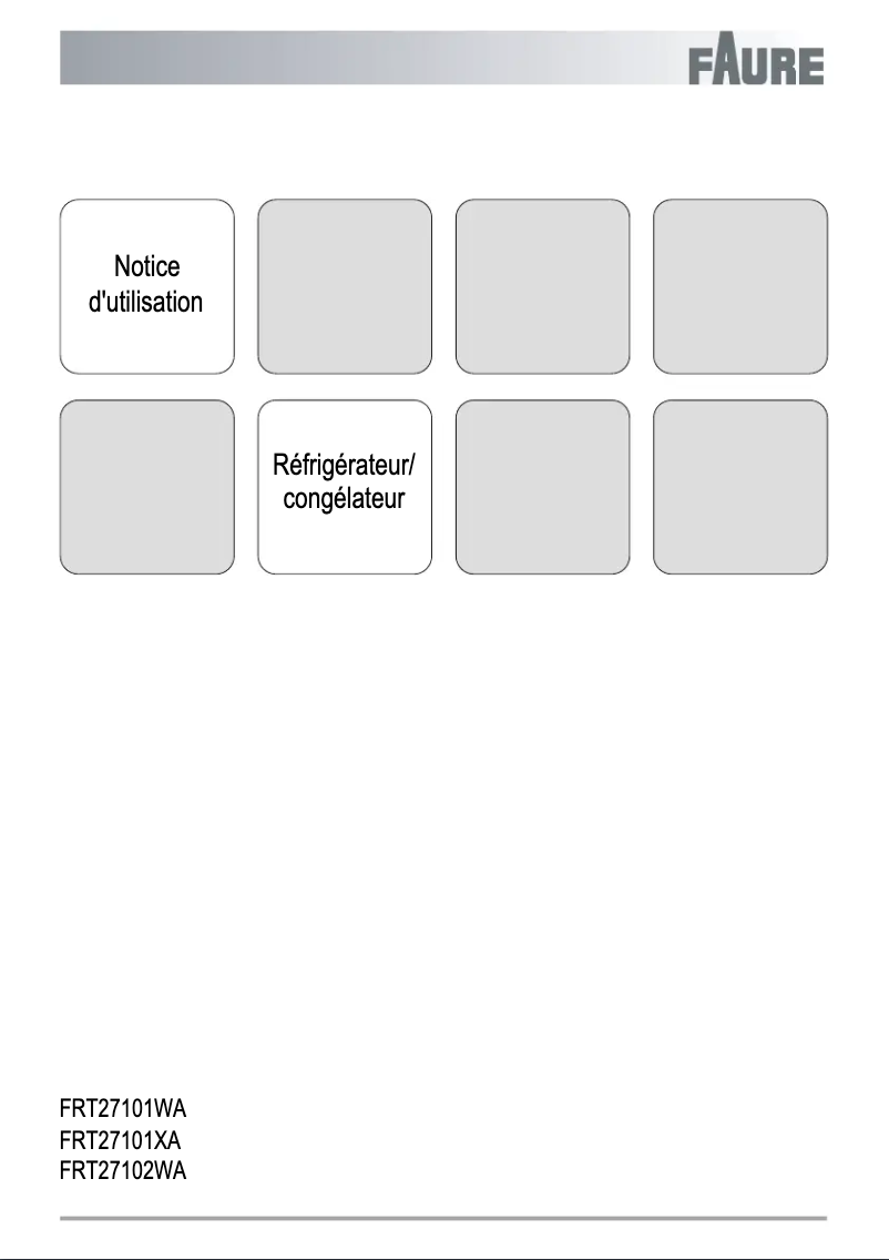 Page 1 de la notice Manuel utilisateur Faure FRT27101XA