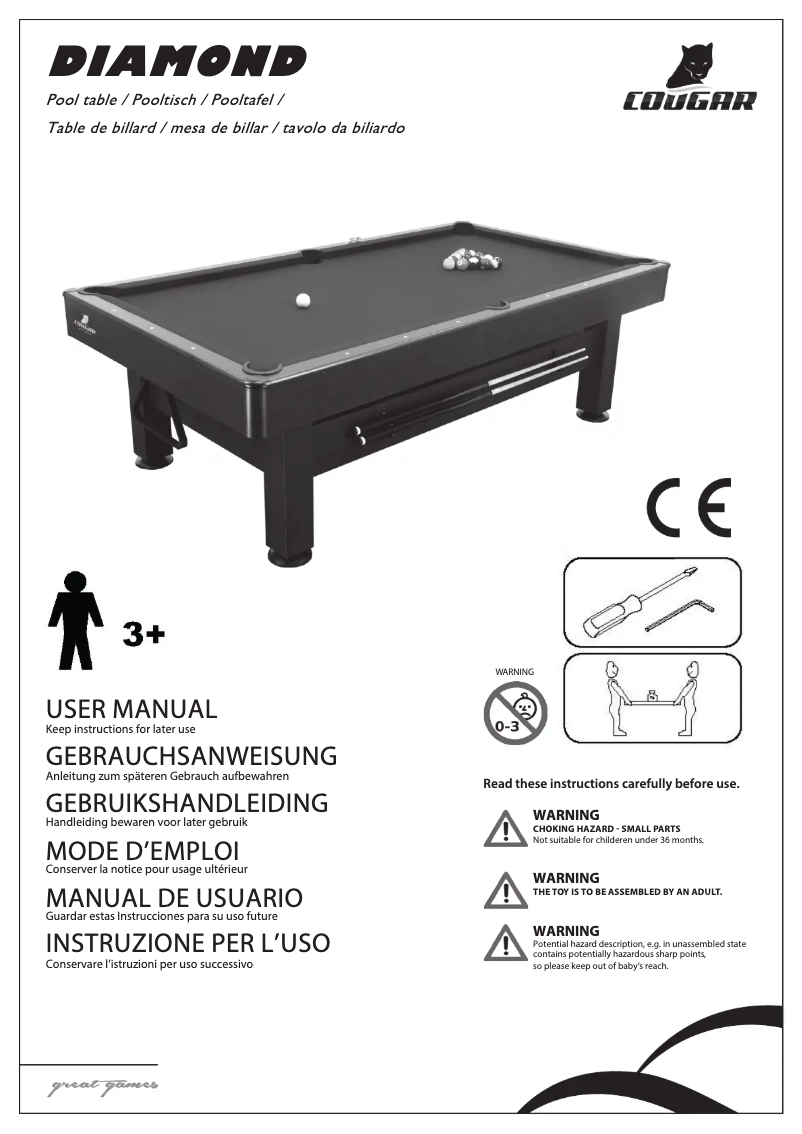 Page n°1 - Manuel utilisateur Cougar Diamond