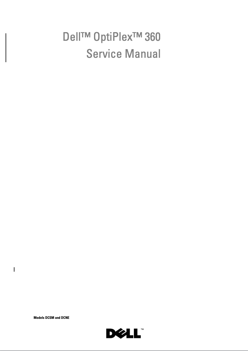 Image de la première page du manuel de l'appareil OptiPlex 360 DT