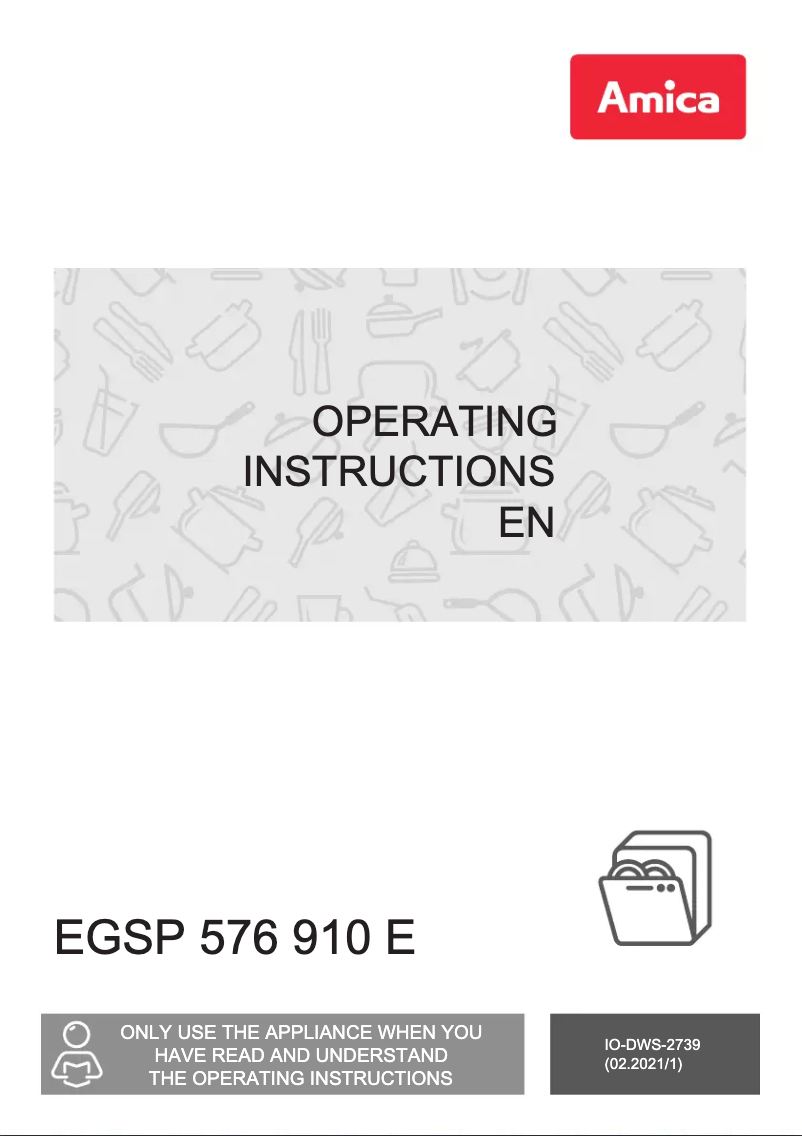 Page n°1 - Manuel utilisateur Amica EGSP 576 910 E