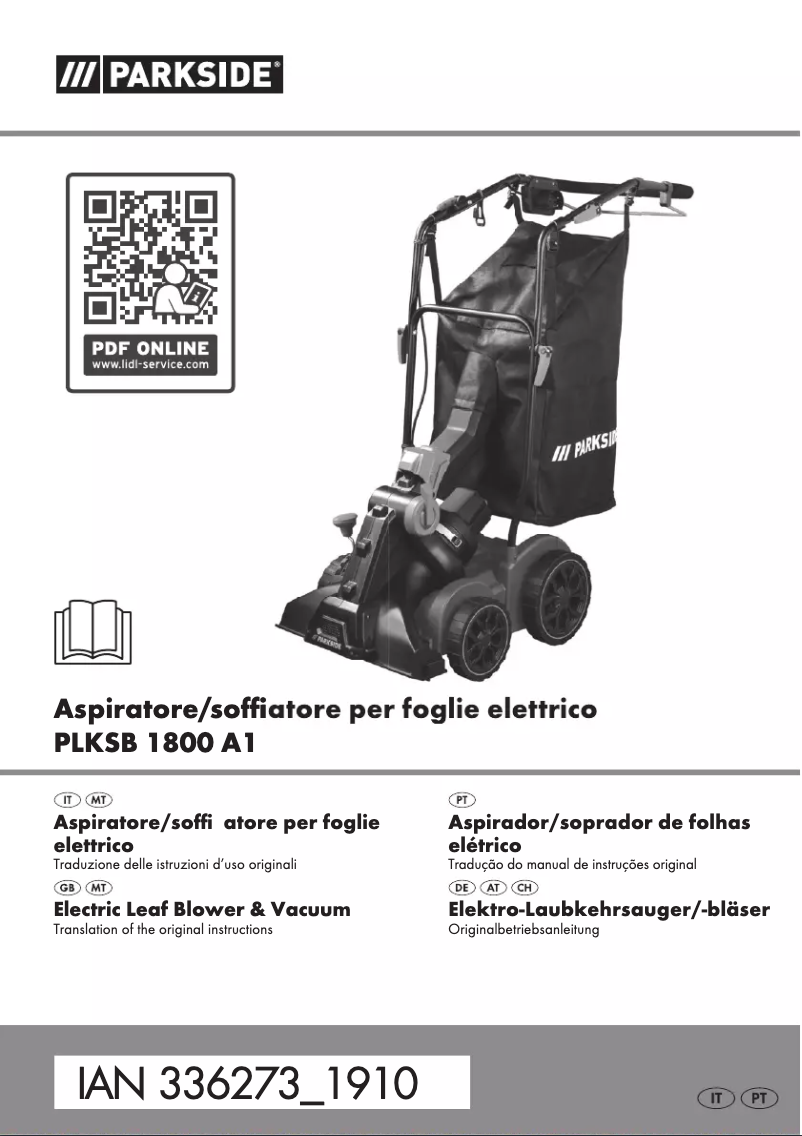 Page n°1 - Manuel utilisateur Parkside PLKSB 1800 A1