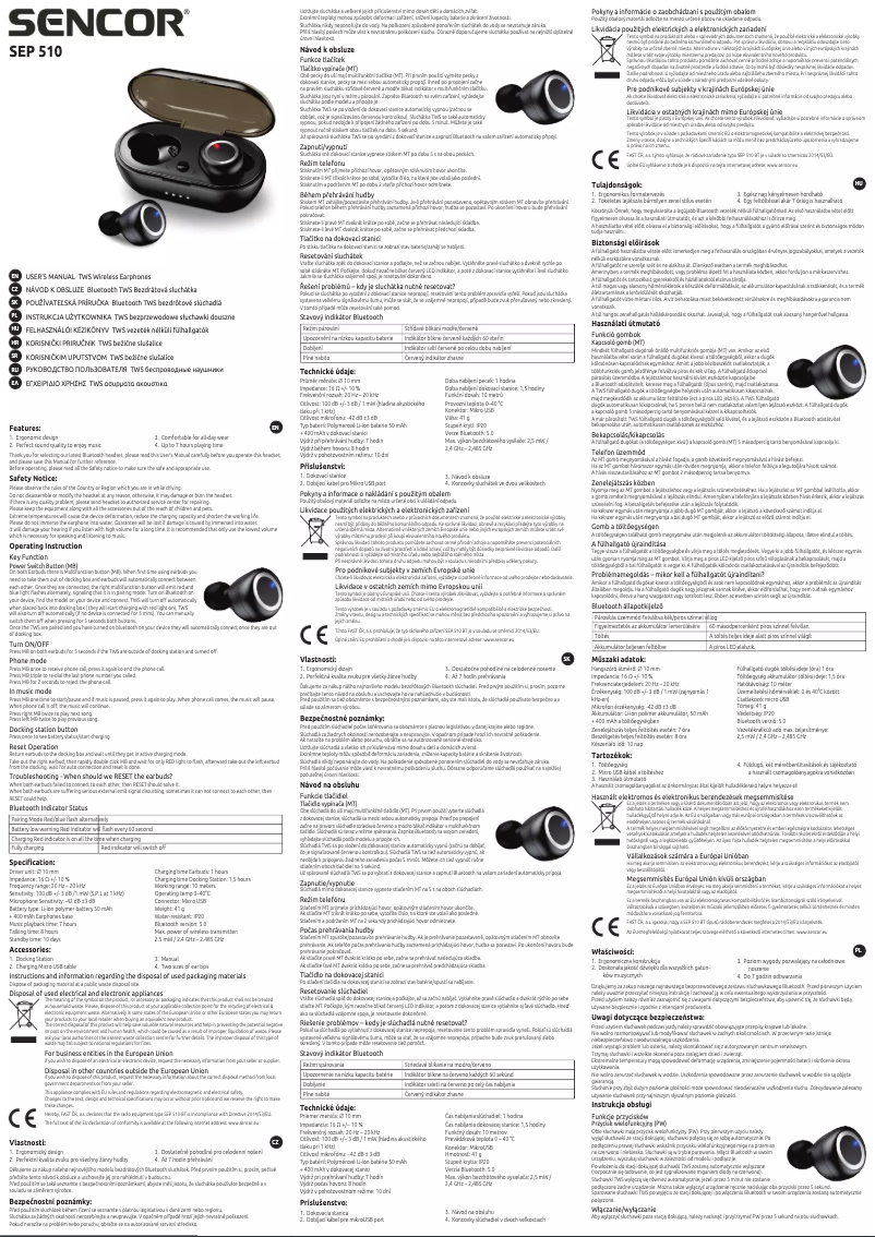 Page n°1 - Manuel utilisateur Sencor SEP 510BT
