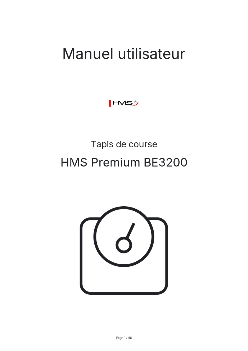 Page n°1 - Manuel utilisateur HMS Premium BE3200
