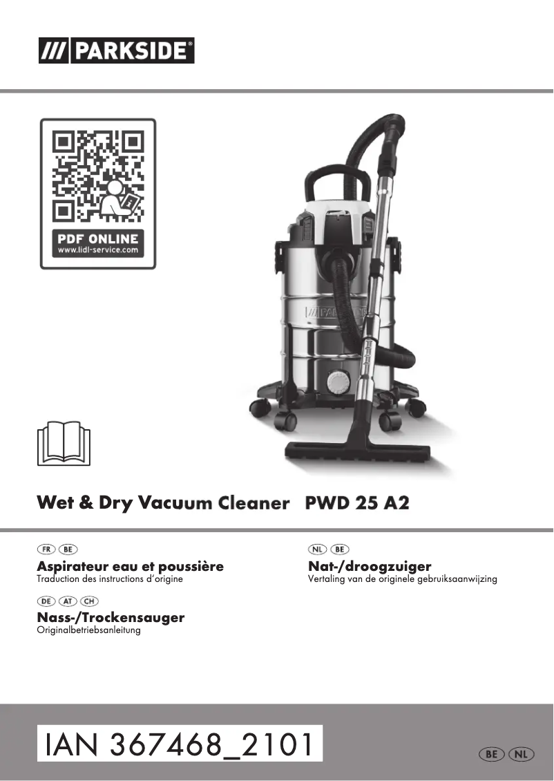 Page n°1 - Manuel utilisateur Parkside PWD 25 A2
