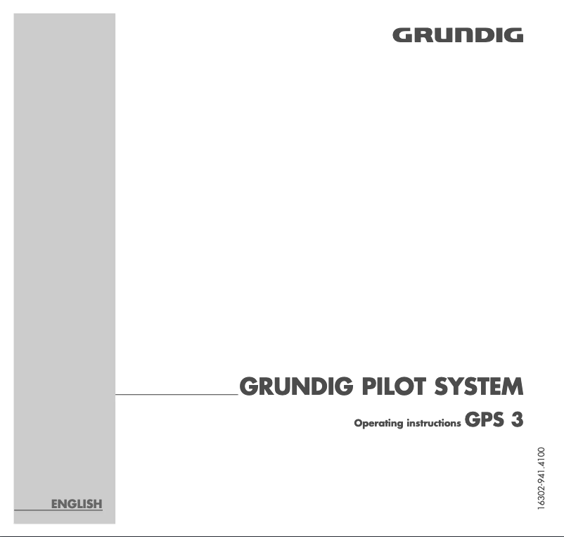 Page n°1 - Manuel utilisateur Grundig GPS 3