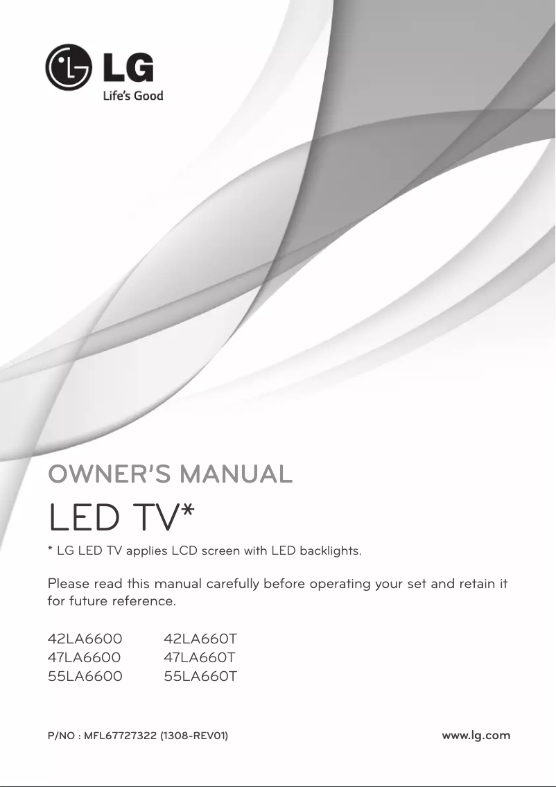 Page 1 de la notice Manuel utilisateur LG 42LA660T