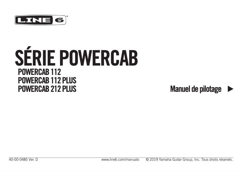 Page n°1 - Manuel utilisateur Line 6 Powercab 112 Plus