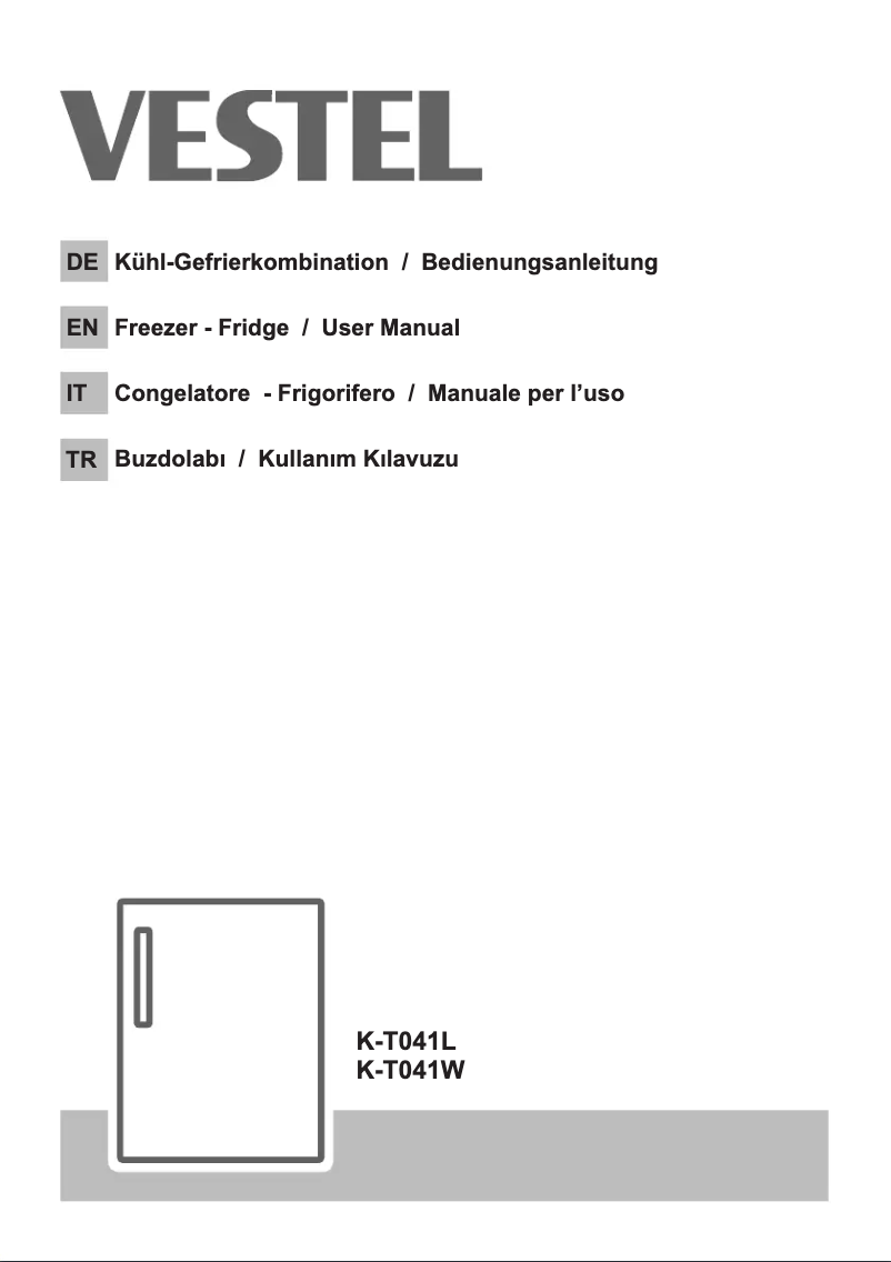 Page 1 de la notice Manuel utilisateur Vestel K-T041W