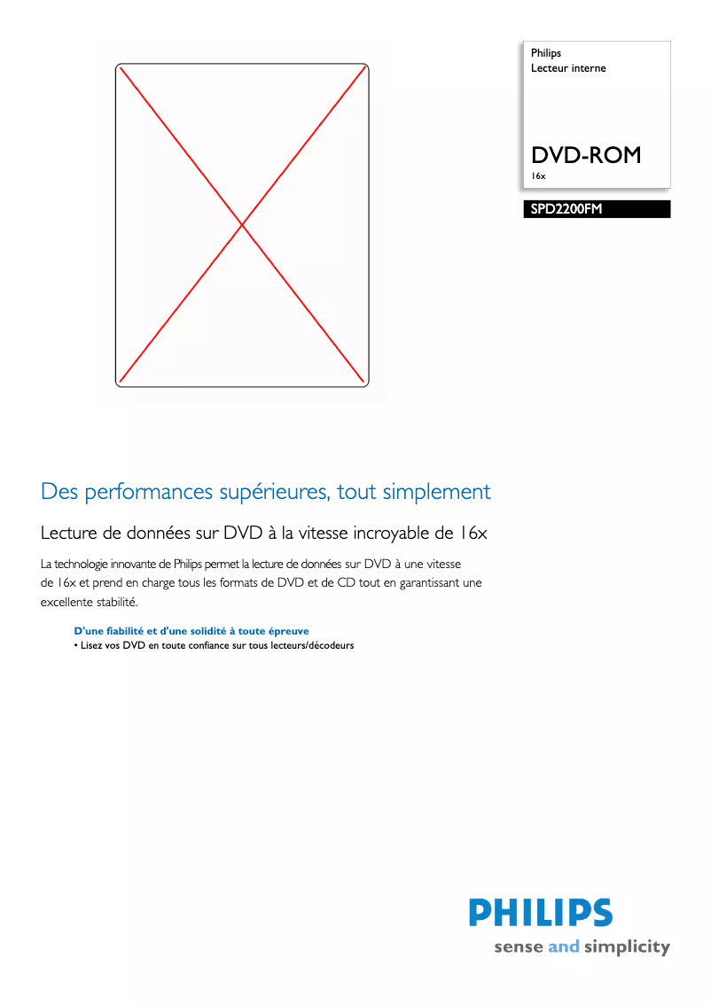 Page n°1 - Fiche technique Philips SPD2200FM