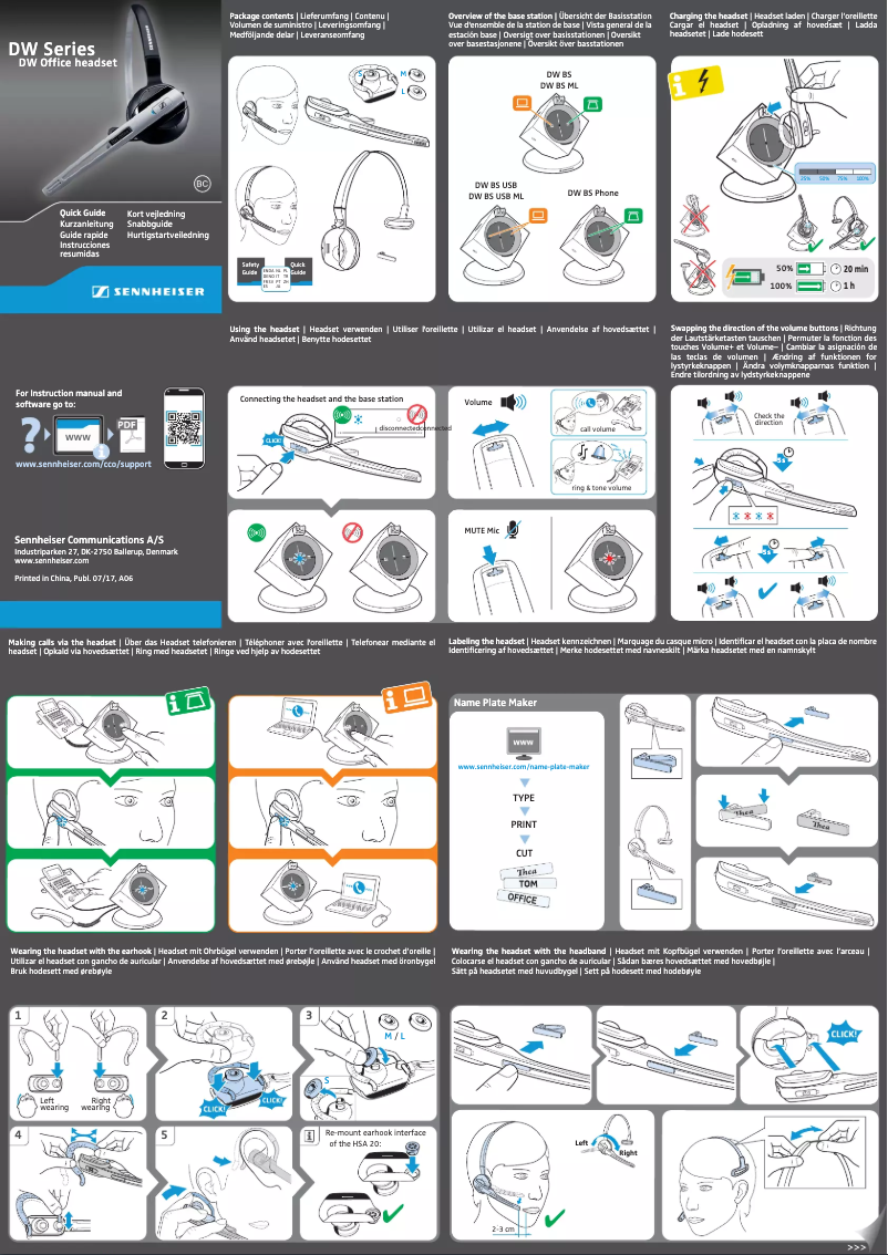 Page n°1 - Manuel utilisateur Sennheiser DW Office USB