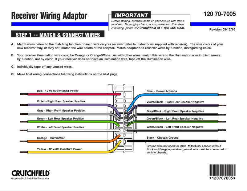 Page n°1 - Manuel utilisateur Metra 70-7005