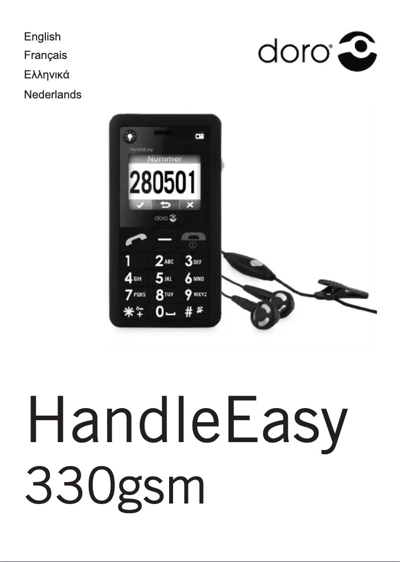 Page 1 de la notice Manuel utilisateur Doro HandleEasy 330gsm