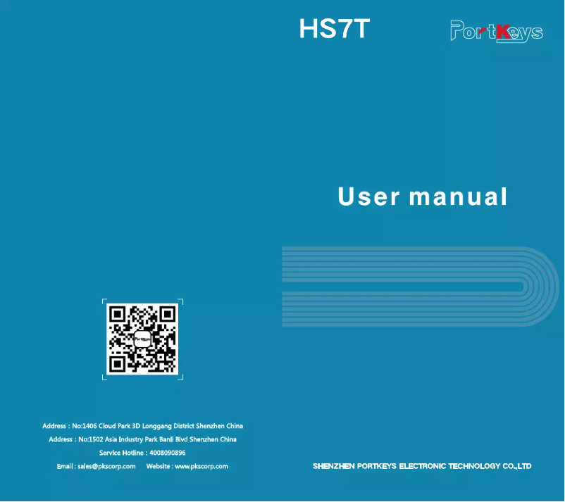 Page 1 de la notice Manuel utilisateur Portkeys HS7T