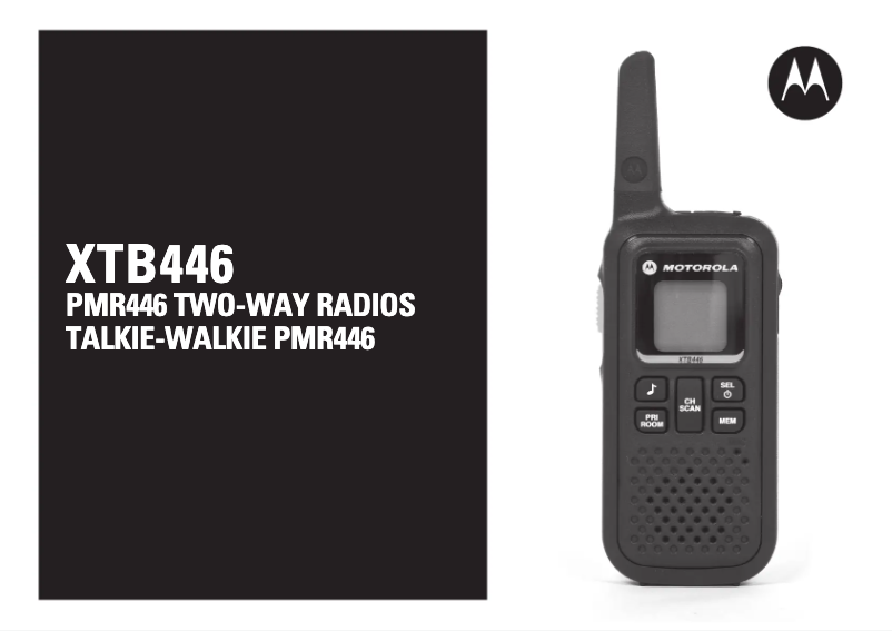 Page n°1 - Manuel utilisateur Motorola XTB446