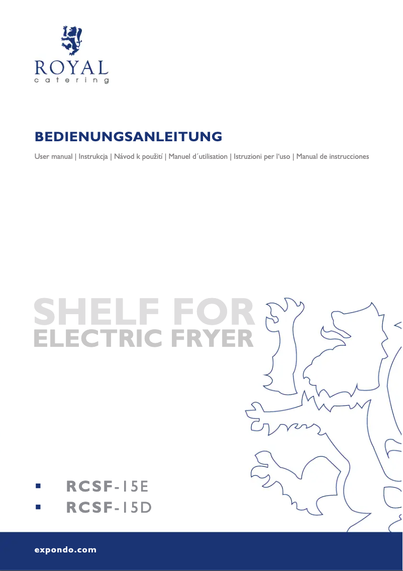 Page 1 de la notice Manuel utilisateur Royal Catering RCSF-15E