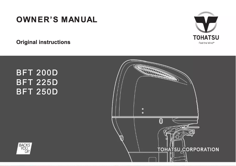 Página 1 del manual Manual de usuario Tohatsu BFT225D