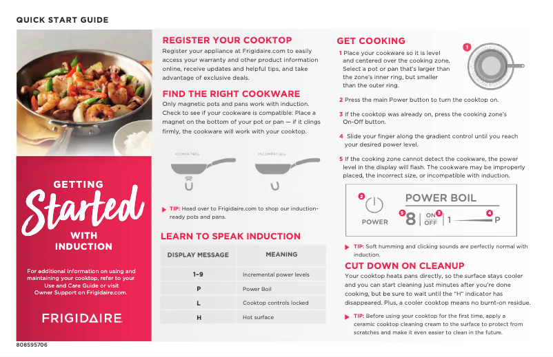 Image de la première page du manuel de l'appareil FGIC3666TB