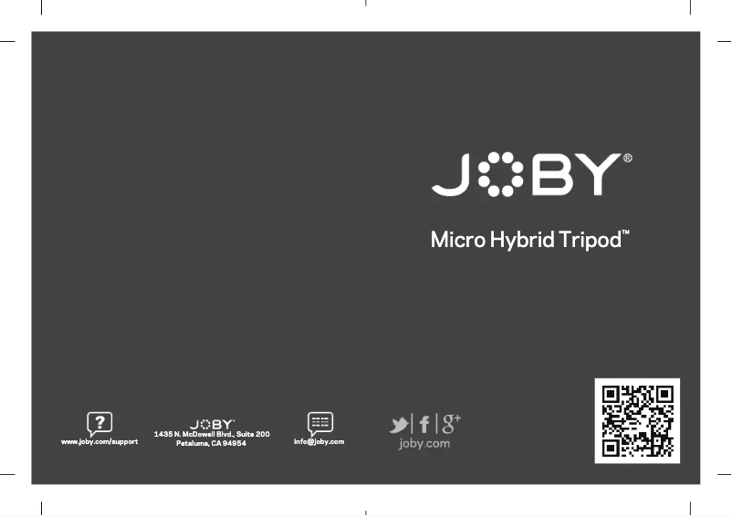 Page 1 de la notice Manuel utilisateur Joby Micro Hybrid