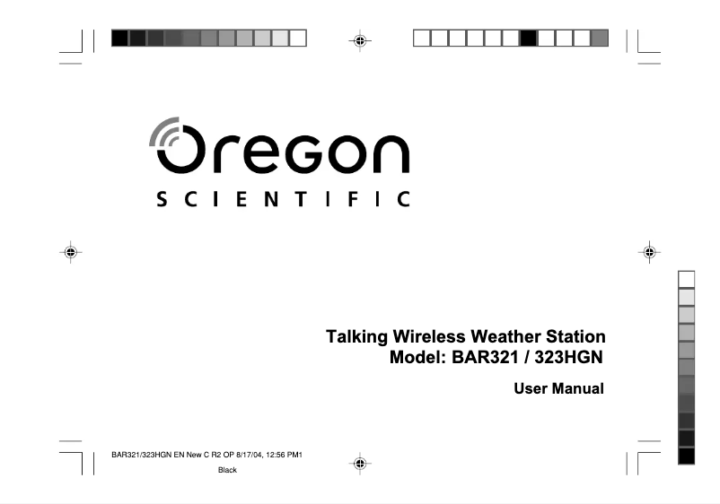 Page 1 de la notice Manuel utilisateur Oregon Scientific BAR 323HGN