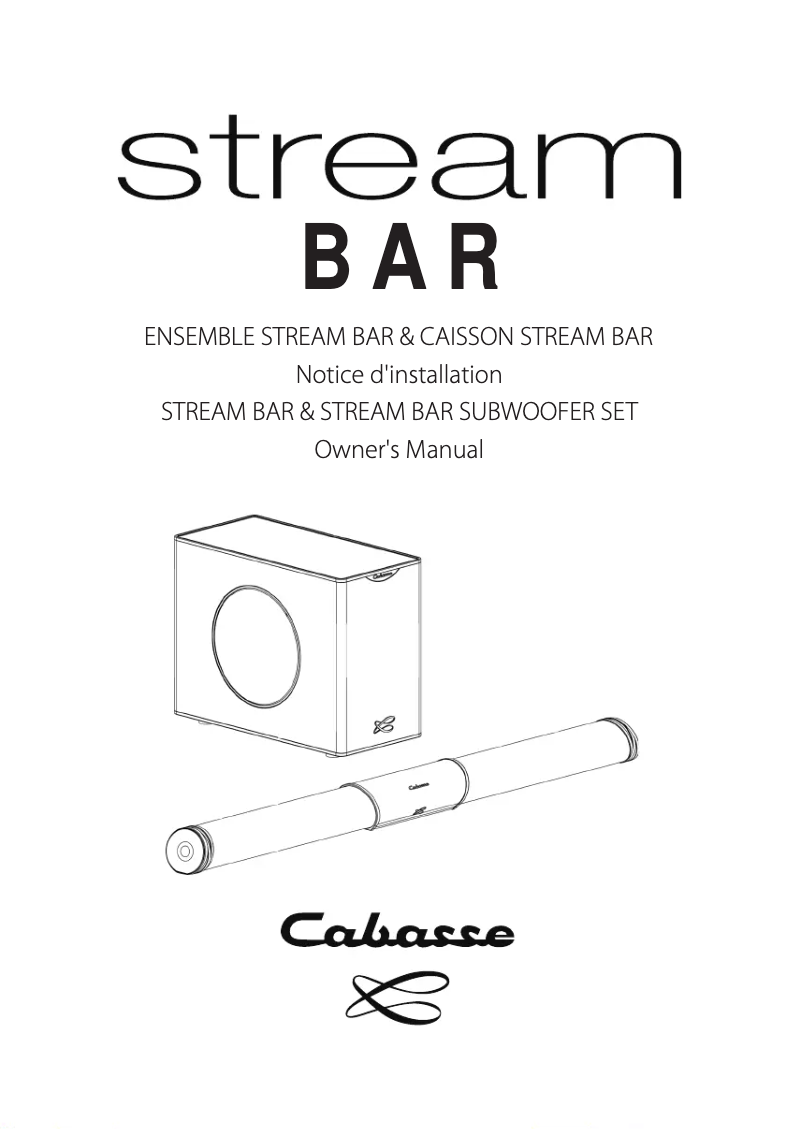 Page n°1 - Manuel utilisateur Cabasse Stream BAR