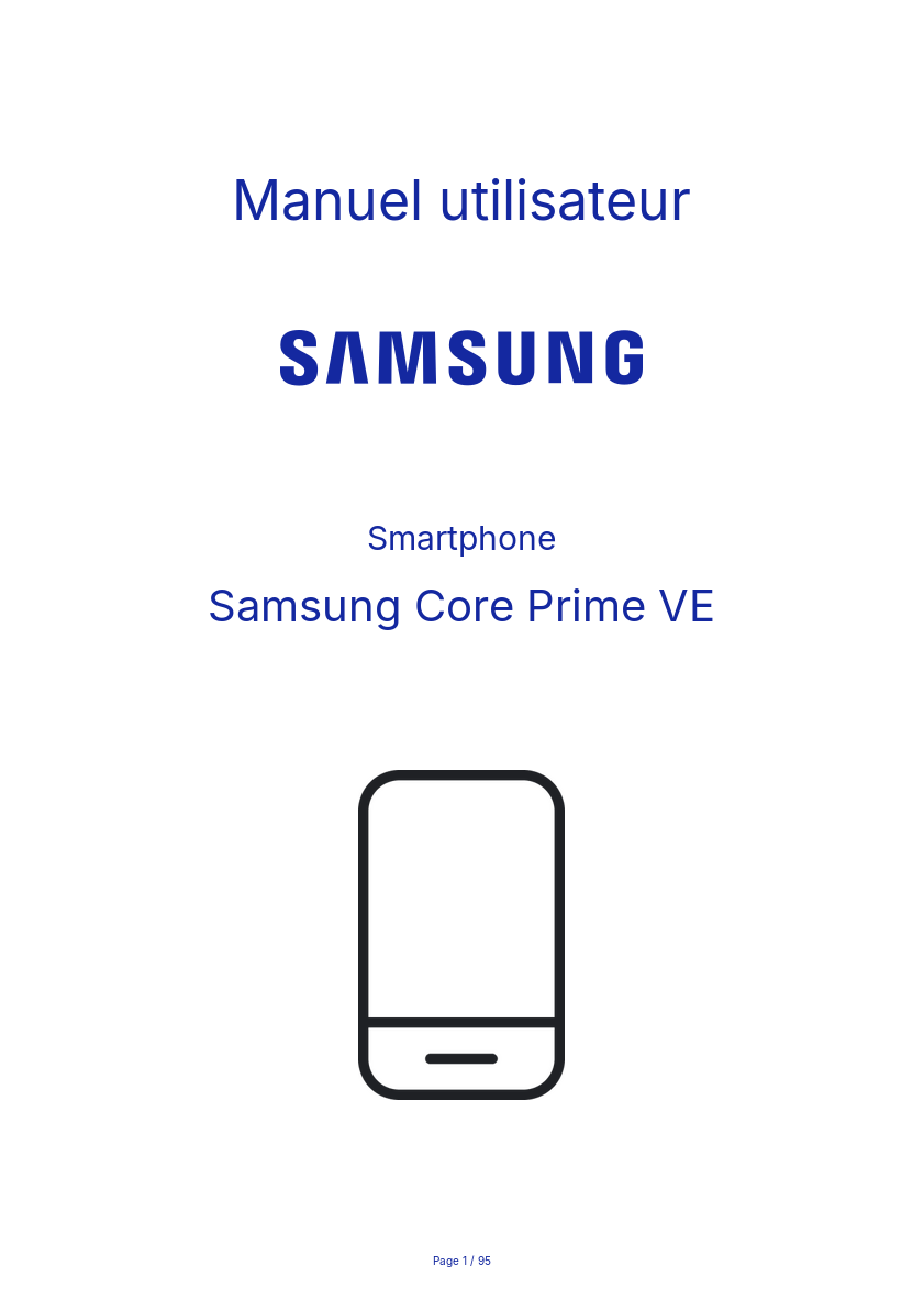 Page n°1 - Manuel utilisateur Samsung Core Prime VE