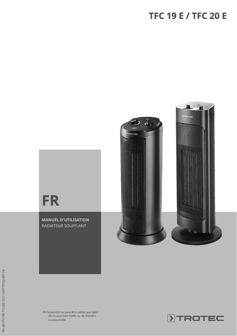 Image de la première page du manuel de l'appareil TFC 19 E