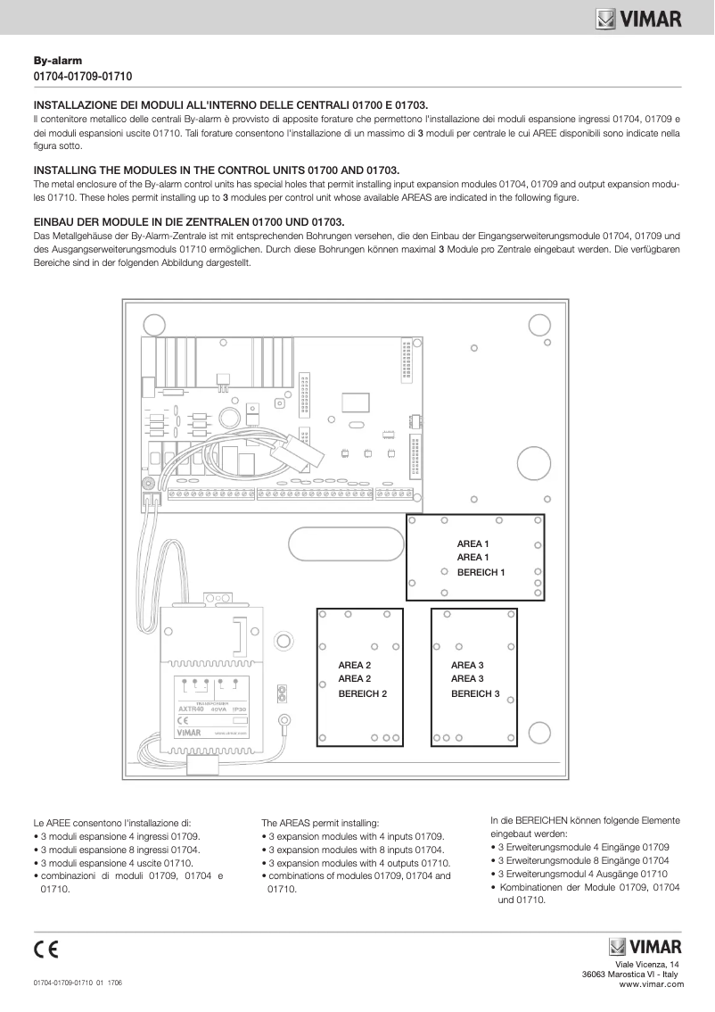 Página 1 del manual Guía de instalación Vimar 01710