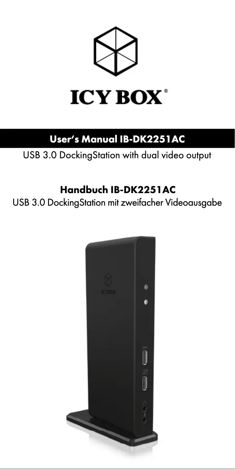 Page n°1 - Manuel utilisateur Icy Box IB-DK2251AC