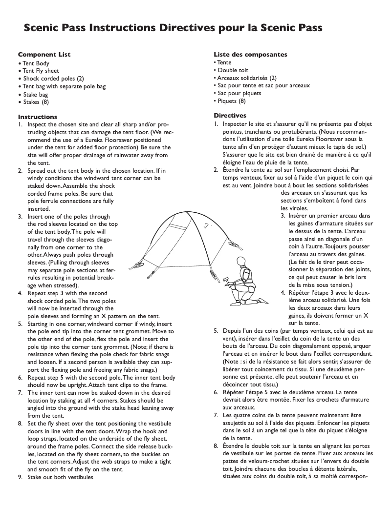 Page n°1 - Manuel utilisateur Eureka Scenic Pass 2XT