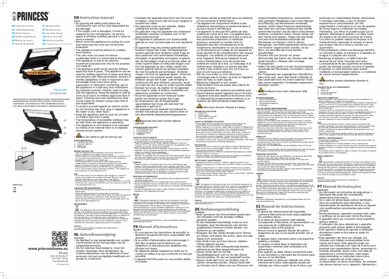 Page n°1 - Manuel utilisateur Princess Panini Grill 112415