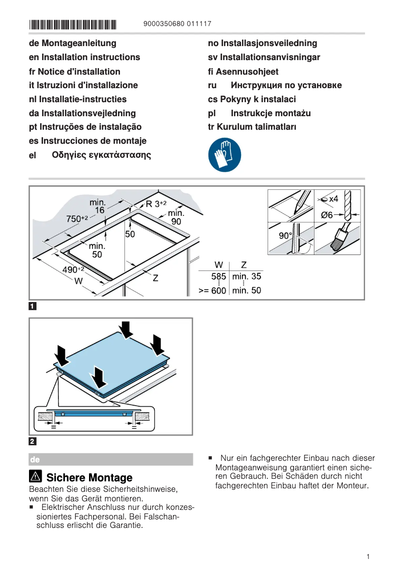 Page 1 of the manual User Manual Balay 3EB785LQ