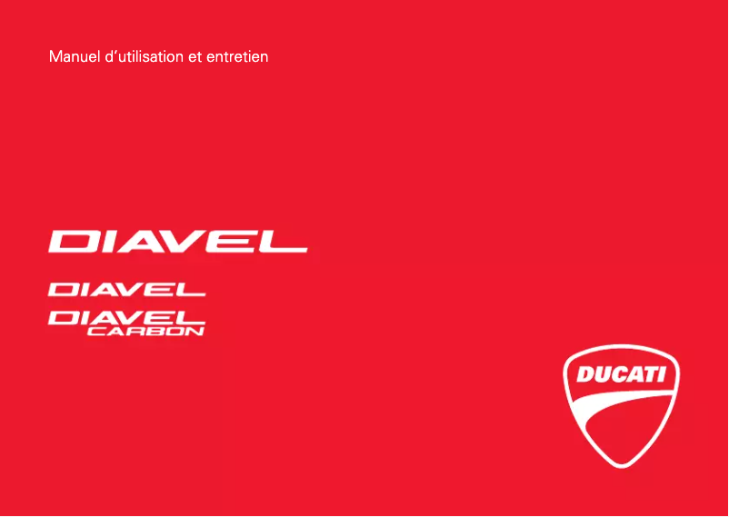 Page 1 de la notice Manuel utilisateur Ducati Diavel Carbon (2015)