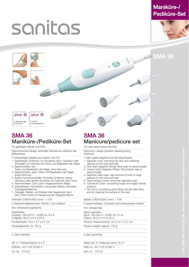 Image de la première page du manuel de l'appareil SMA 36