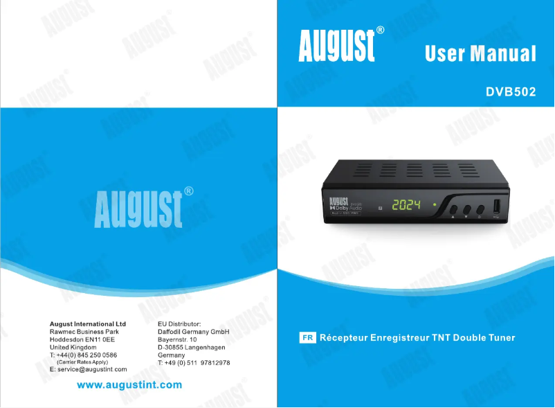 Image de la première page du manuel de l'appareil DVB502