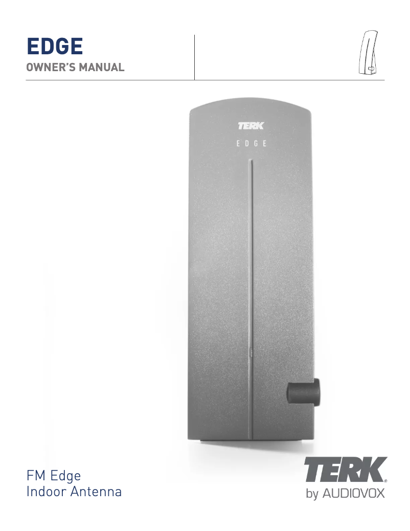 Page 1 de la notice Manuel utilisateur Terk Edge