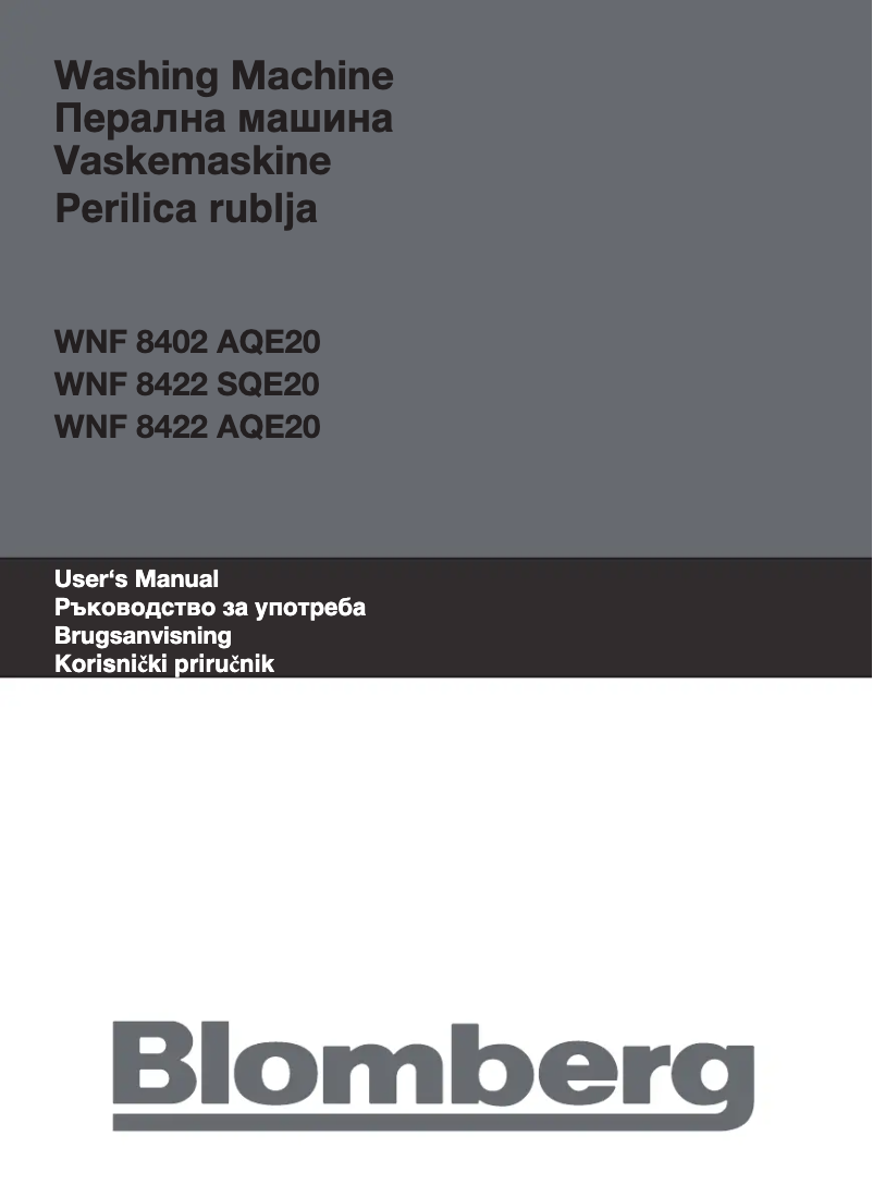 Page n°1 - Manuel utilisateur Blomberg WNF 8422 AQE20