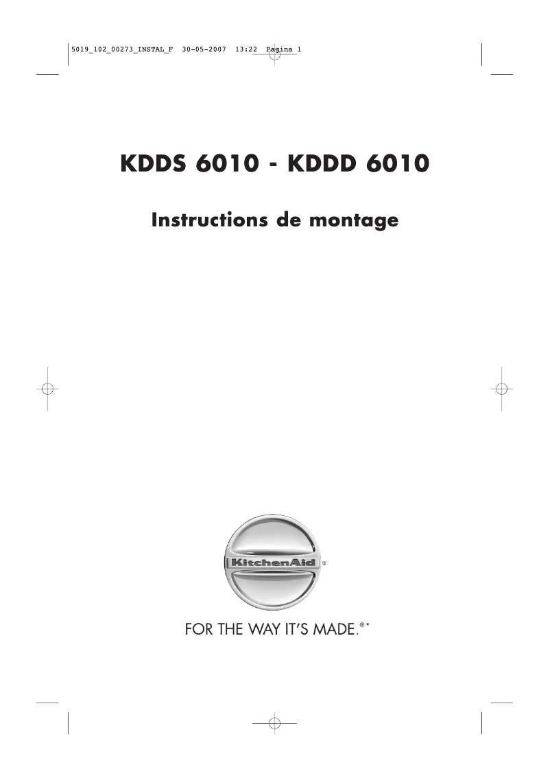 Image de la première page du manuel de l'appareil KDDS 6010