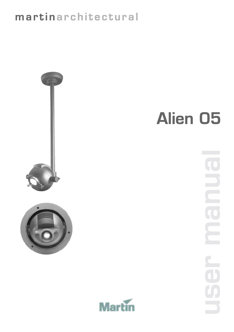 Page n°1 - Manuel utilisateur Martin Alien 05