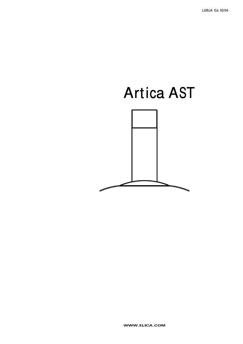 Image de la première page du manuel de l'appareil Artica AST