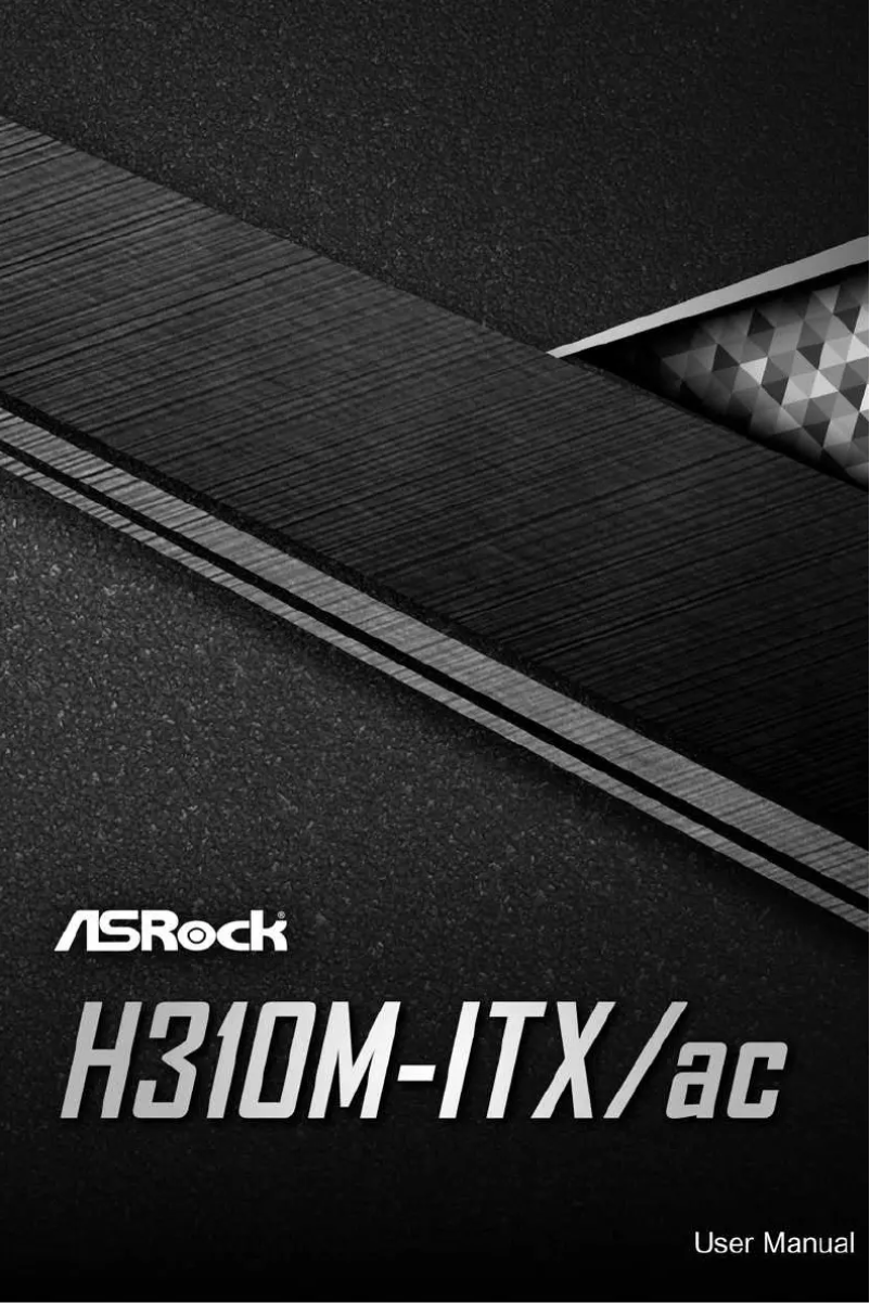 Page 1 de la notice Manuel utilisateur Asrock H310M-ITX/ac