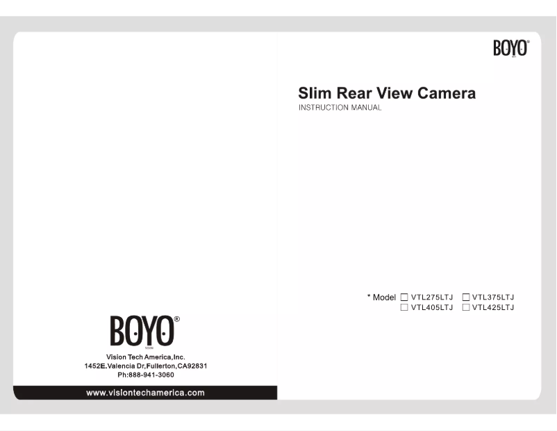 Page n°1 - Manuel utilisateur Boyo VTL375LTJ